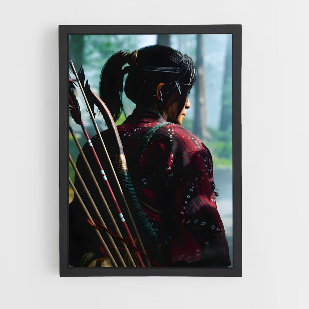 Poster Yuna l'Archère – affiche Ghost of tsushima (vue 2)